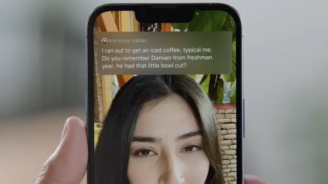 Live Captions in Facetime